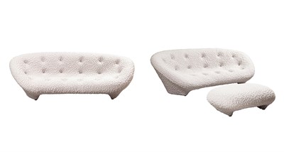 Lot 300 - Pair of Fully Upholstered Ploum Sofas and...