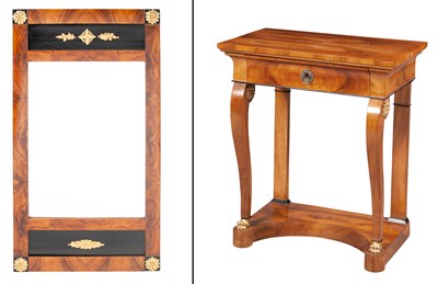 Lot 244 - Biedermeier Part Ebonized and Parcel-Gilt...