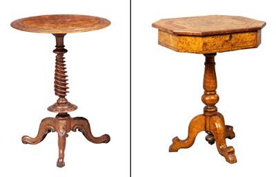 Lot 235 - Carved Walnut Occasional Table with Spiral...