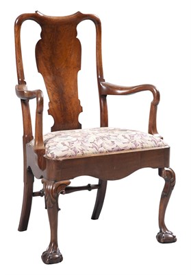 Lot 135 - George II Mahogany Open Armchair Height 43...