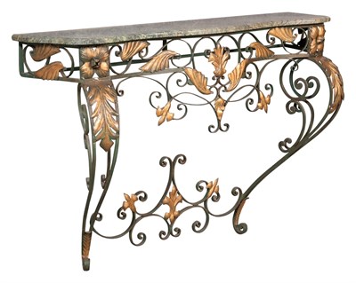 Lot 332 - Marble Top Painted and Parcel Gilt and Wrought...