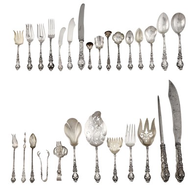 Lot 49 - Assembled Unger Bros. Sterling Silver Douvaine...