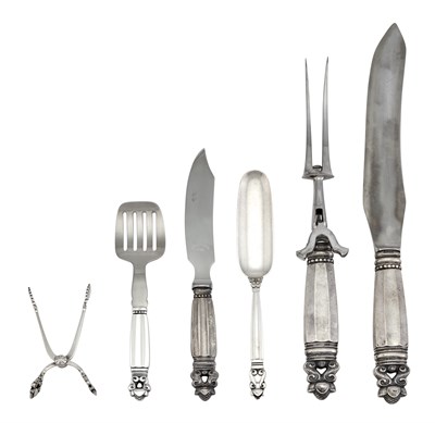 Lot 187 - Group of Georg Jensen Sterling Silver Acorn...