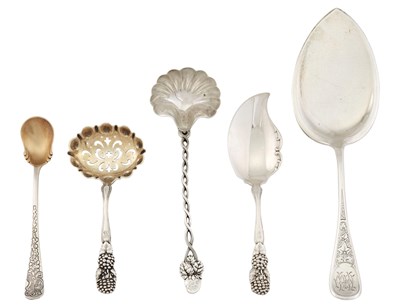 Lot 25 - Five Tiffany & Co. Sterling Silver Serving...