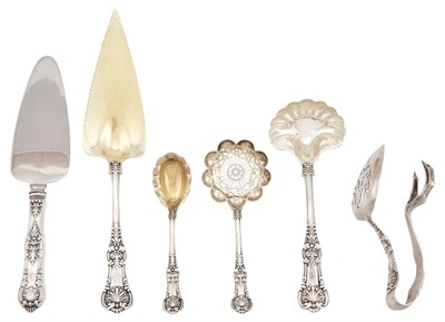 Lot 66 - Six Tiffany & Co. Sterling Silver English King...