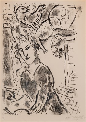 Lot 40 - Marc Chagall (1887-1985) AUTOPORTRAIT À LA...
