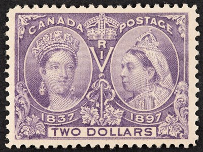 Lot 3187 - Canada 1897 Jubilee $2 Dark Purple Scott 62 $1,...