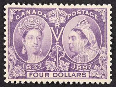 Lot 3189 - Canada 1987 Jubilee $4 Purple Scott 64 $1,400...