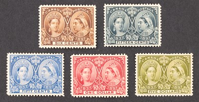 Lot 3185 - Canada 1897 Jubilee Group Scott 55, 58, 60, 61,...