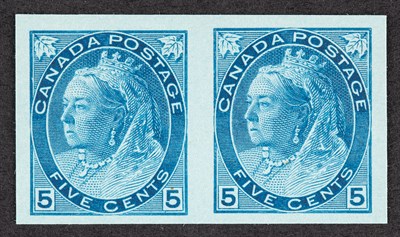 Lot 3192 - Canada 1898 Victoria Numeral, 5 Cent Blue...