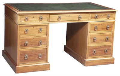 Lot 250 - Victorian Mahogany Pedestal Desk Height 30 1/4...