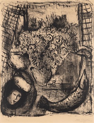 Lot 39 - Marc Chagall (1887-1985) PAYSAGE (2ÈME ÉTAT)...