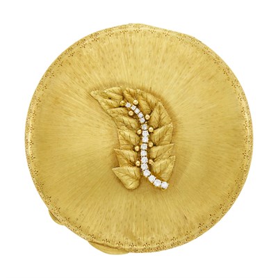 Lot 144 - Gold and Diamond Compact