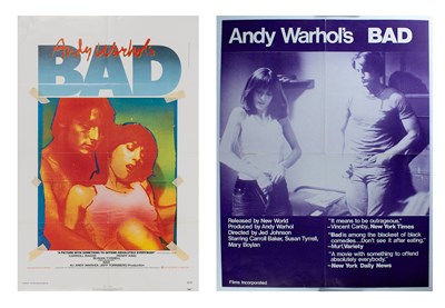 Lot 258 - Andy Warhol Two posters from Andy Warhol's Bad....