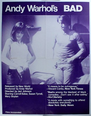 Lot 258 - Andy Warhol Two posters from Andy Warhol's Bad....