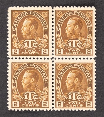 Lot 3210 - Canada War Tax Issue 1916 2C + 1C Brown Type I...