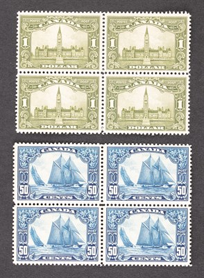 Lot 3201 - Canada 1929 Bluenose and Parliament Blocks of...