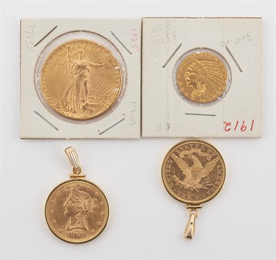 Lot 3054 - United States Gold Coin Group Lot of four gold...
