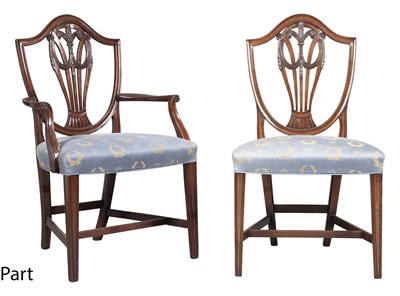 Lot 226 - Set of Four George III Style Mahogany Dining...