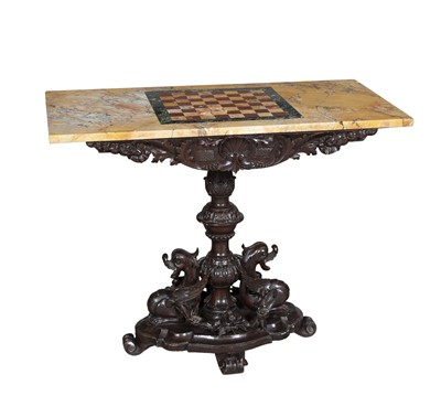 Lot 215 - Renaissance Revival Marble Top Center Table