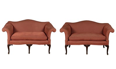 Lot 111 - Pair of George III Style Mahogany Settees