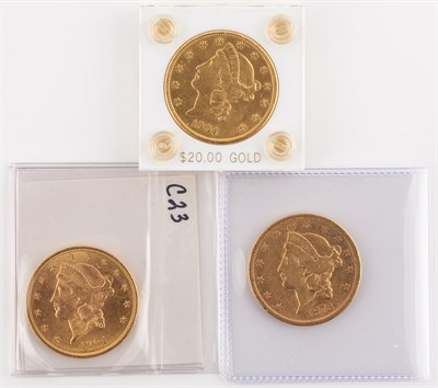 Lot 3027 - United States $20 Liberty Head Group Lot of...