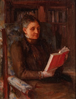 Lot 77 - American School 19th Century Lady Reading...