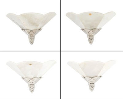 Lot 143 - Set of Four Art Deco Style Polished Chromed...