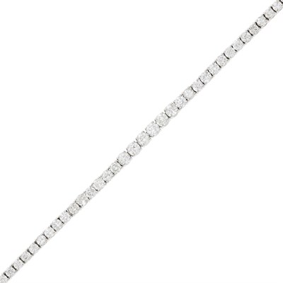 Lot 38 - White Gold and Diamond Bracelet