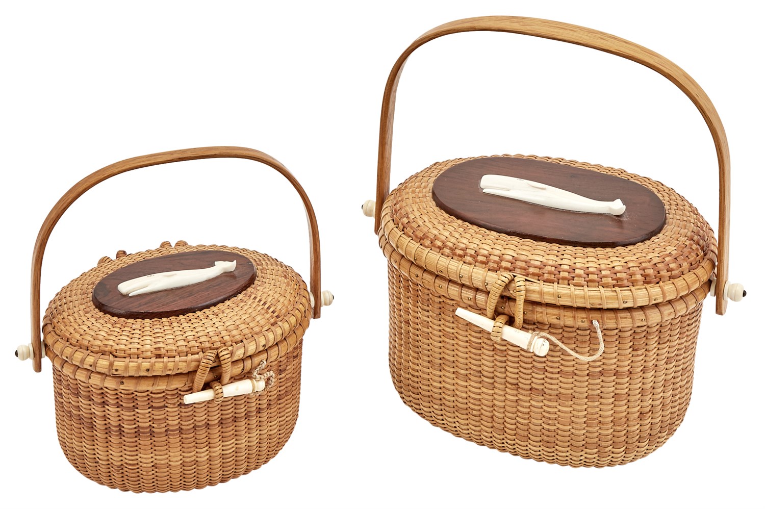 Lot 1272 - Two Lidded Lightship Basket Purses Paul...