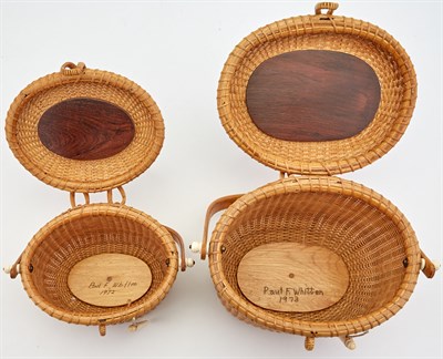 Lot 1272 - Two Lidded Lightship Basket Purses Paul...
