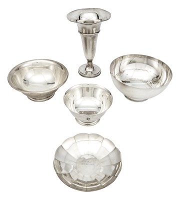 Lot 210 - Five Sterling Silver New York Athletic Club...