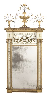 Lot 1227 - Federal Giltwood and Eglomise Mirror English...
