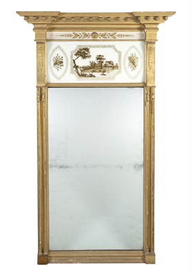 Lot 1248 - Regency Giltwood and Eglomise Mirror Early...