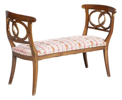 Lot 174 - Directoire Style Upholstered Parcel-Gilt...