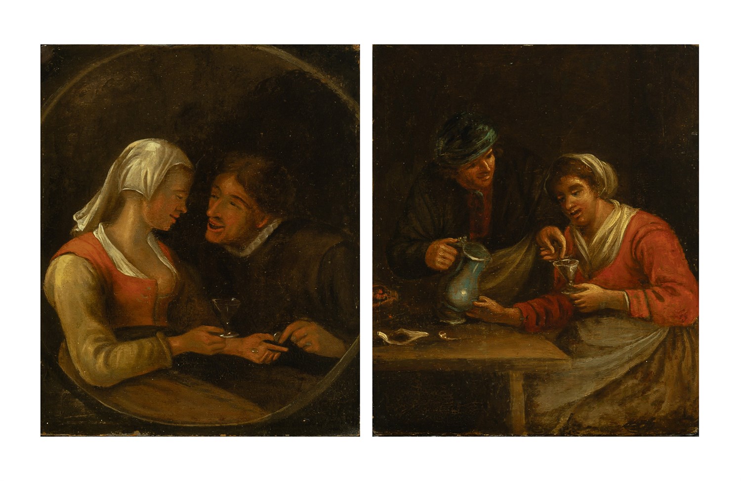 Lot 74 - Dutch School 19th Century Tavern Scenes: Two...