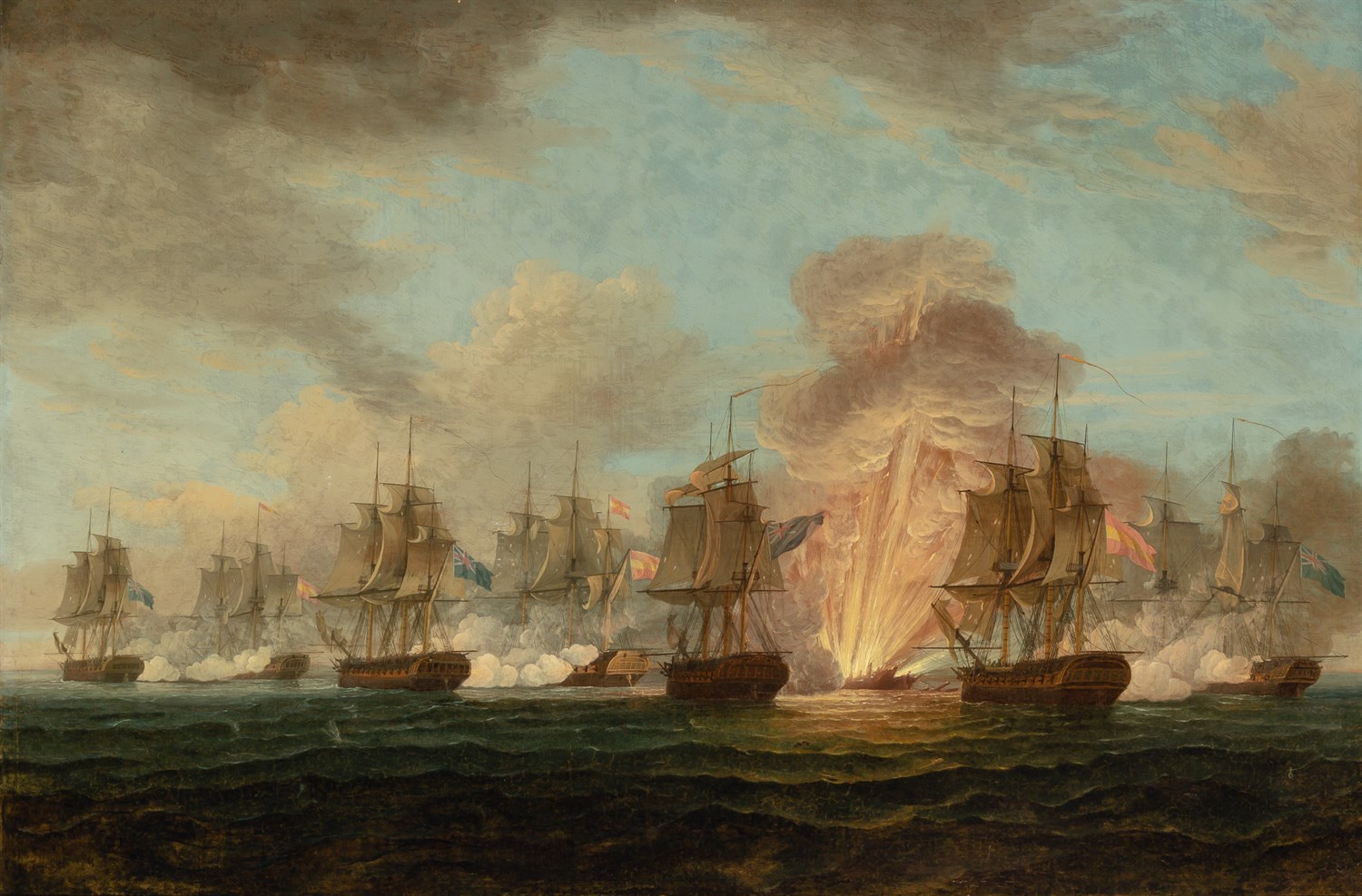 Lot 46 - Nicholas Pocock English, 1740-1821 The Battle...