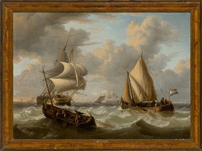 Lot 45 - Charles Martin Powell British, 1775-1824 Ships...