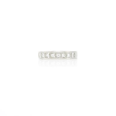 Lot 1074 - Platinum and Diamond Band Ring