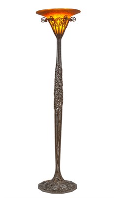 Lot 141A - Edgar Brandt and Daum Art Deco Iron and Glass...