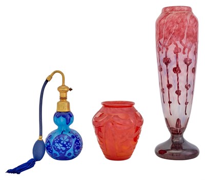 Lot 269 - Group of Three Le Verre Francais Acid-Etched...