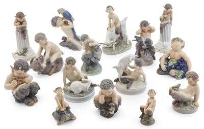Lot 323 - Group of Fifteen Royal Copenhagen Porcelain...