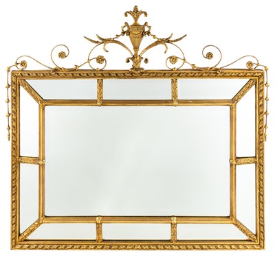 Lot 295 - George III Style Giltwood Overmantle Mirror...