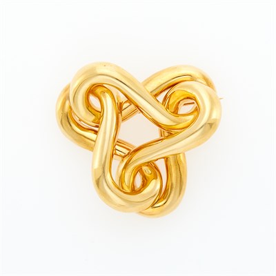 Lot 1010 - Tiffany & Co. Gold Knot Brooch