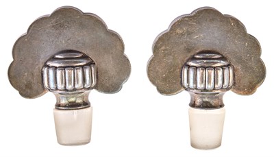 Lot 146 - Pair of Cartier Glass and Silver Plate Bottle...