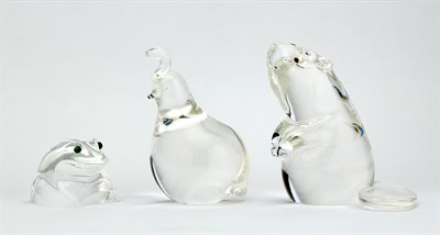 Lot 327 - Steuben Glass Beaver Designed by Lloyd Atkins,...