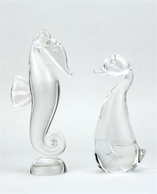 Lot 341 - Steuben Glass Seahorse Height 9 3/4 inches;...