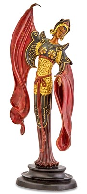 Lot 333 - Erté Art Deco Style Cold-Painted Bronze Figure...