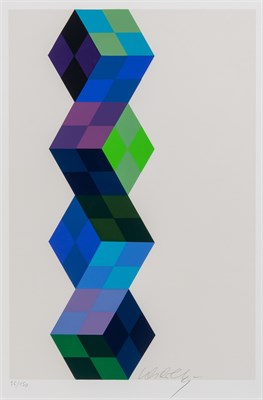 Lot 211 - Victor Vasarely (1906-1997) TRIDIM II Color...
