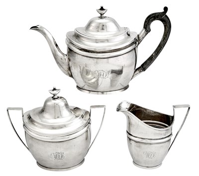 Lot 2 - American Federal Silver Tea Service John Sayre,...
